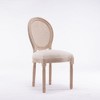 NicBex French Style Solid Wood Dining Chairs Set of 2 with Linen Cushion & Rattan Back,Natural Painting Kitchen Chairs,Living Room Chairs - 2 of 4