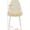 Four-Pack Dining Chairs with Metal Legs and Plastic Seats for Elegant Dining - 2 of 4