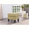 Passion Furniture Newbury Faux Leather Upholstered Ottoman - 3 of 4