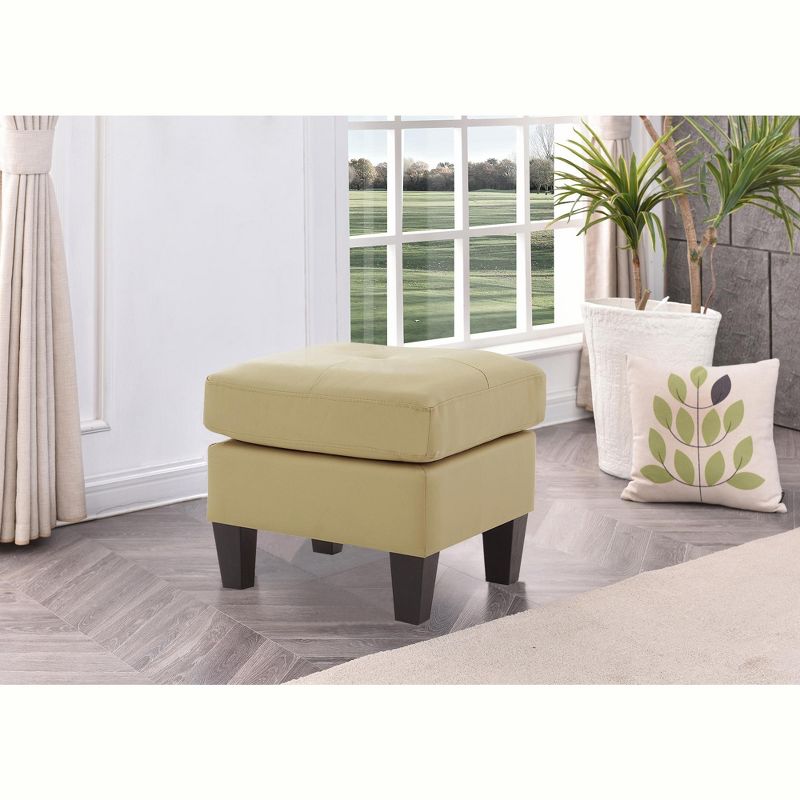 Passion Furniture Newbury Faux Leather Upholstered Ottoman, 3 of 4
