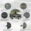 6-Piece Outdoor Rattan Modular Sectional Sofa Set with Adjustable Seat, Storage Box, and Dining Table - 2 of 4