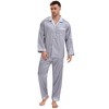 INSPIRE CHIC Men's 2 Pieces Button Down Printing Sleepshirt Casual Pattern Pajamas Set - 4 of 4