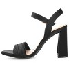 Journee Collection Womens Skiler Tru Comfort Foam Open Square Toe Block Heel Sandals Black 11 - 2 of 4