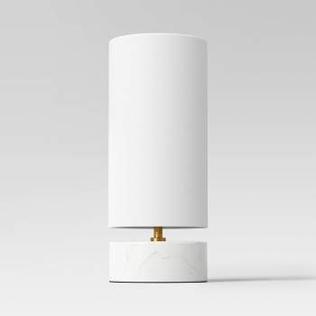 Faux Marble Mini Table Lamp White - Threshold™