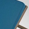 Nadine Gray Acacia Wood Chaise Lounge Gray/Blue - Christopher Knight Home: Weather-Resistant Polyester, 600 lbs Capacity - 3 of 4