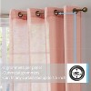 HLC.ME Semi Sheer Voile Light Filtering Transparent Window Curtain Grommet Panels - Set of 2 - 2 of 4