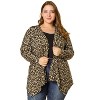 Agnes Orinda Women's Plus Size Asymmetric Open Front Fashion Cardigans - 3 of 4