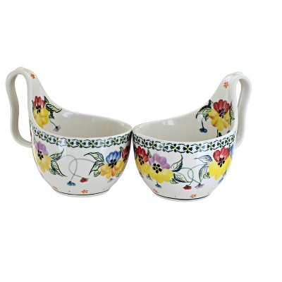Blue Rose Polish Pottery 378 Millena Soup Mug Set
