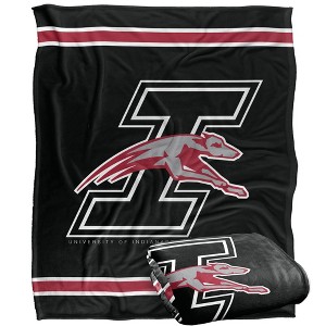 University Of Indianapolis Primary Logo Stripes Silky 50x60 Blanket, 1 Sided - 1 of 4
