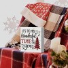 It's The Most Wonderful Time of The Year Wood Box Sign, Retro Farmhouse Christmas Santa Artwork Decor 5 x 5 Inches - 3 of 3