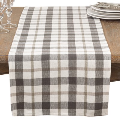 plaid table runner