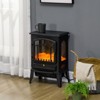 SEVOBAL Indoor Fireplaces Electric Fireplace Stove, 22" Freestanding Fireplace Heater with Overheating Protection, Portable, Black, 15.4"*9.4"*22.4" - 2 of 4