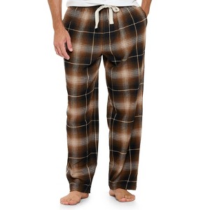 Ashford & Brooks Mens Super Soft Flannel Plaid Pajama Sleep Pants - 1 of 4