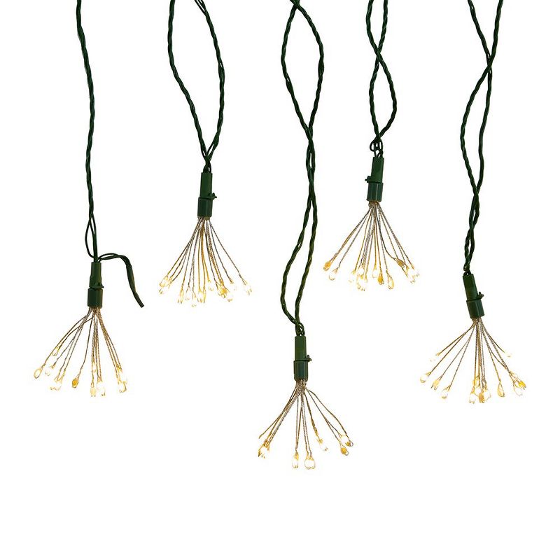Kurt Adler 75-Light Cluster Lights and Warm White Twinkle LED Lights with Green Wire, 2 of 6
