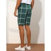 Lars Amadeus Men's Flat Front Zip Up Checked Pattern Chino Shorts 2 Packs - 3 of 4