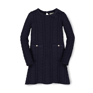 Hope & Henry Girls' Milano Tipped Sweater Dress, Infant - 1 of 4