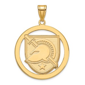Black Bow Jewelry 14k Yellow Gold Plated Sterling Silver U.S. Military Academy Black Knights NCAA Extra Large Pendant - 1 of 3