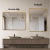 KTMBDW Mirror Metal Framed Rounded Rectangle Vanity Mirror for Wall, Over Sink, Farmhouse, Restroom - 4 of 4