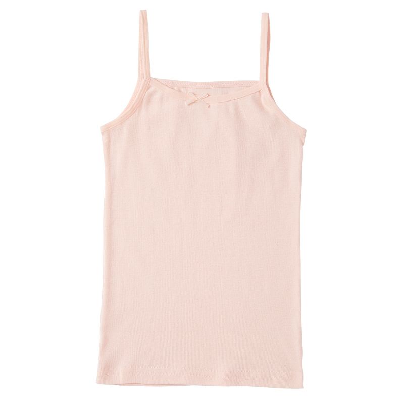 Sportoli Girls Ultra Soft 100% Cotton Tagless Cami Undershirts 4-Pack, 4 of 7