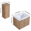SEVOBAL Bathroom Storage Cabinets, Bathroom Vanity, Wall-Mounted Bathroom Vanity with Resin Basin Sink,Side Cabinet with Interior Shelf, Floating - 4 of 4