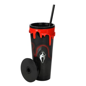 Ghostface Acrylic Drip Black 26 Oz Tumbler Plastic Cup - 1 of 4