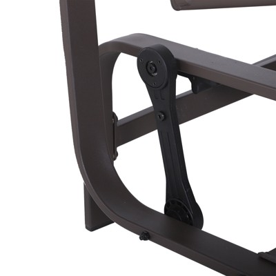 Beige Outdoor Glider Chair with Smooth Rocking Arms