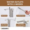 CASAINC 1-Handle Floor Mount Freestanding Tub Faucet with Square Handheld Shower in Brushed Nickel - 4 of 4