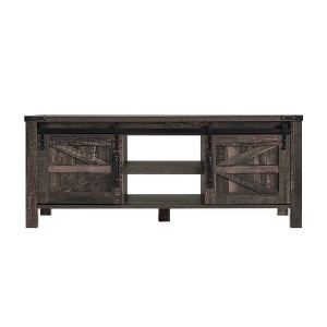 OKD 48" Farmhouse Lift Top Coffee Table with Sliding Barn Door & Adjustable Shelf - 1 of 4
