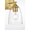 Elegant Lighting Harris 1 light Chrome and Clear Bath Sconce - 3 of 4