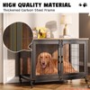 37.5in Stylish Small Medium Dog Crate w/ Wheels, Pet Puppy Dogs Indoor Furniture Style Wooden Kennel w/ Multi-Purpose Removable Tray, Pet Crate House - 4 of 4