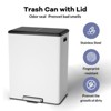Kitchen Dual Trash Can , 16 Gallon Stainless Steel Trash Can, 60 Liter, Removable Inner Bin , Suitable for Home, Office, Business - 2 of 4