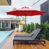 Tangkula 9Ft Patio Outdoor Umbrella Market Table Umbrella w/ Crank 8 Ribs Burgundy - 2 of 4