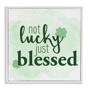 Stupell Industries Just Blessed Green Shamrocks, 24" x 24" - 1 of 4