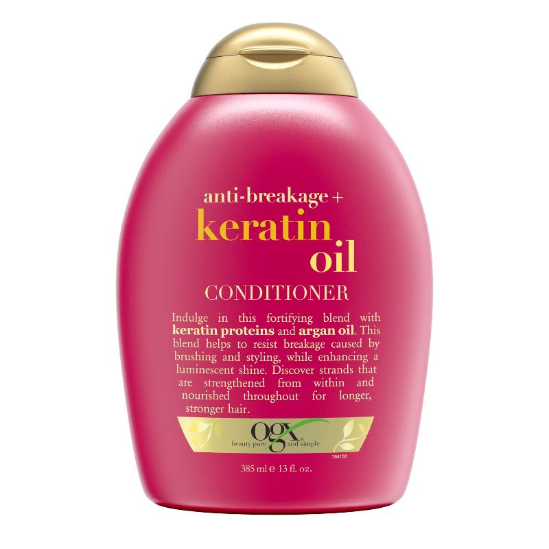 OGX Anti-Breakage Keratin Oil Conditioner for Dry, Damaged Hair - Anti-Frizz - 13 fl oz, 1 of 4
