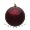 Vickerman Burgundy Ball Ornament - 2 of 4