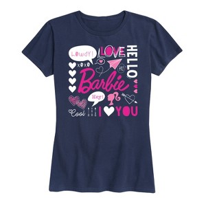 Women's - Barbie - Valentine's Collage Short Sleeve Graphic T-Shirt - 1 of 4