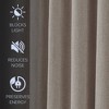 Awesome Home  Chenille Blackout Back Tab Curtains Pair, 52"X96" , Light Brown - 3 of 4