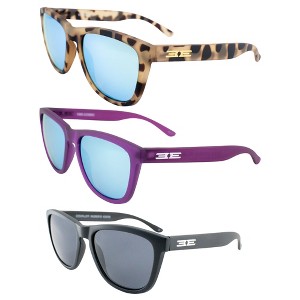 3 Pairs of Epoch Eyewear Vibe Sunglasses with Teal Mirror, Smoke Lenses - 1 of 4