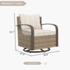 YARDSIGHT Outdoor Swivel Rocker Patio Set ¨C Rattan Chairs with Cushions & Stainless Steel Armrest Frames Ideal for Garden, Backyard, Porch - 3 of 4