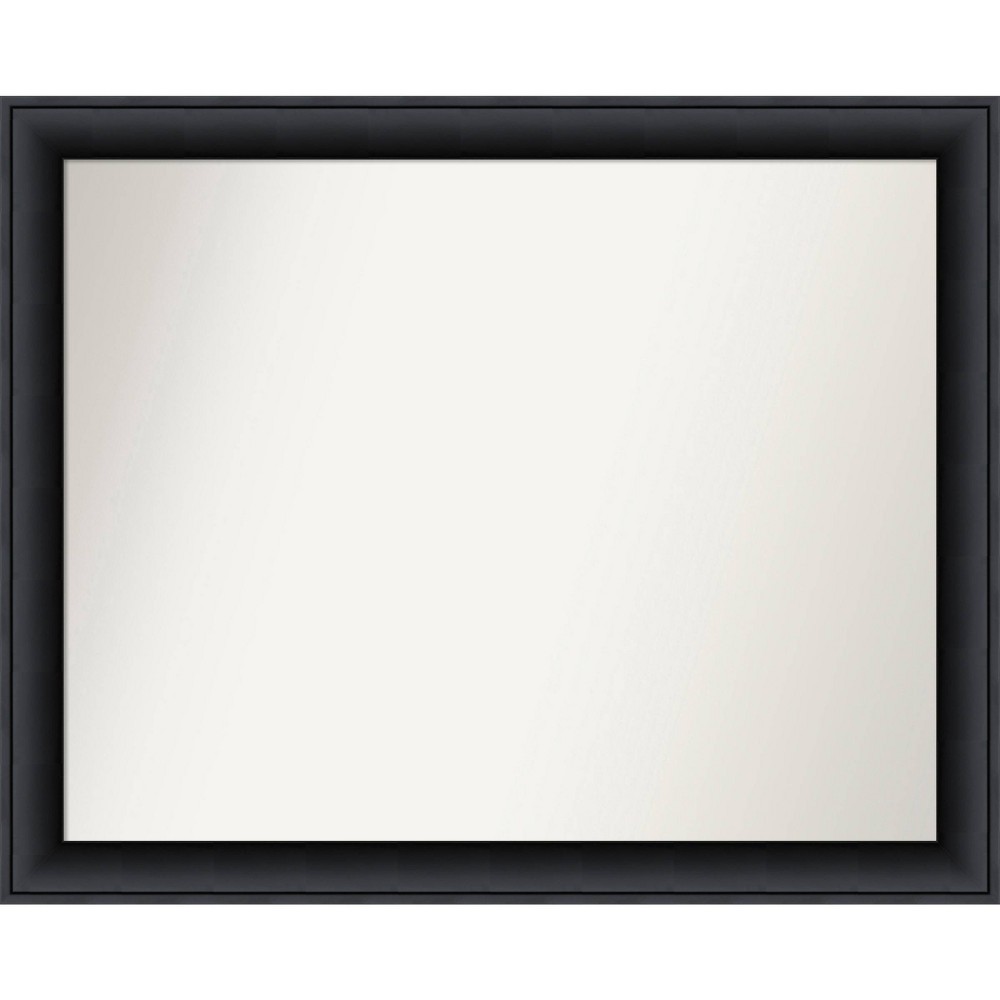 Photos - Wall Mirror 32" x 26" Non-Beveled Nero Black Wood  - Amanti Art