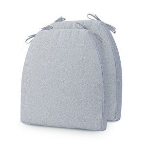 ChicFurnit 2PCS Seat Cushion Trapezoid Size Premium Soft Cotton Filling Non Slip Design Comfortable Durable for Living Room, Gray, 17"*16.5"*2.2" - 1 of 4