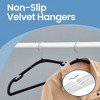 Velvet Hangers 50 Pack, Non-Slip Clothes Hangers, Suit Hangers with Shoulder Notches, 360¡ã Swivel Hook, Space-Saving Black - 4 of 4