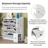 NicBex Shoe Cabinet with 3-Flip Drawers and Adjustable Shelves Narrrow Hidden Shoe Rack with Pull-down Seat for Entryway,Hallway - 4 of 4