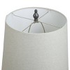 Poly Table Lamp Dark Gray Finish - StyleCraft: 34" Height, 21" Base, Linen Shade, No Assembly Required - 4 of 4
