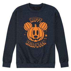 Men's - Disney - Mickey Pumpkin Graphic Fleece Sweatshirt - 1 of 4