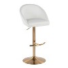 LumiSource Set of 2 Matisse Highback Adjustable Barstools PU - 2 of 4