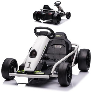 Jojoka Go Kart Electric Drift Kart Car, 24V Outdoor Ride on Toy, Fast 2×300W Motor, 8 MPH High Speed Drift Car - 1 of 4