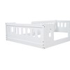 Whisen Wood Twin Size Platform Bed with Semi-enclosed Fence - 4 of 4
