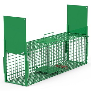 iMountek"38" 2-Door Live Animal Trap Cage for Raccoons, Skunks, Armadillos, Opossums, & More - Humane"Green - 1 of 4