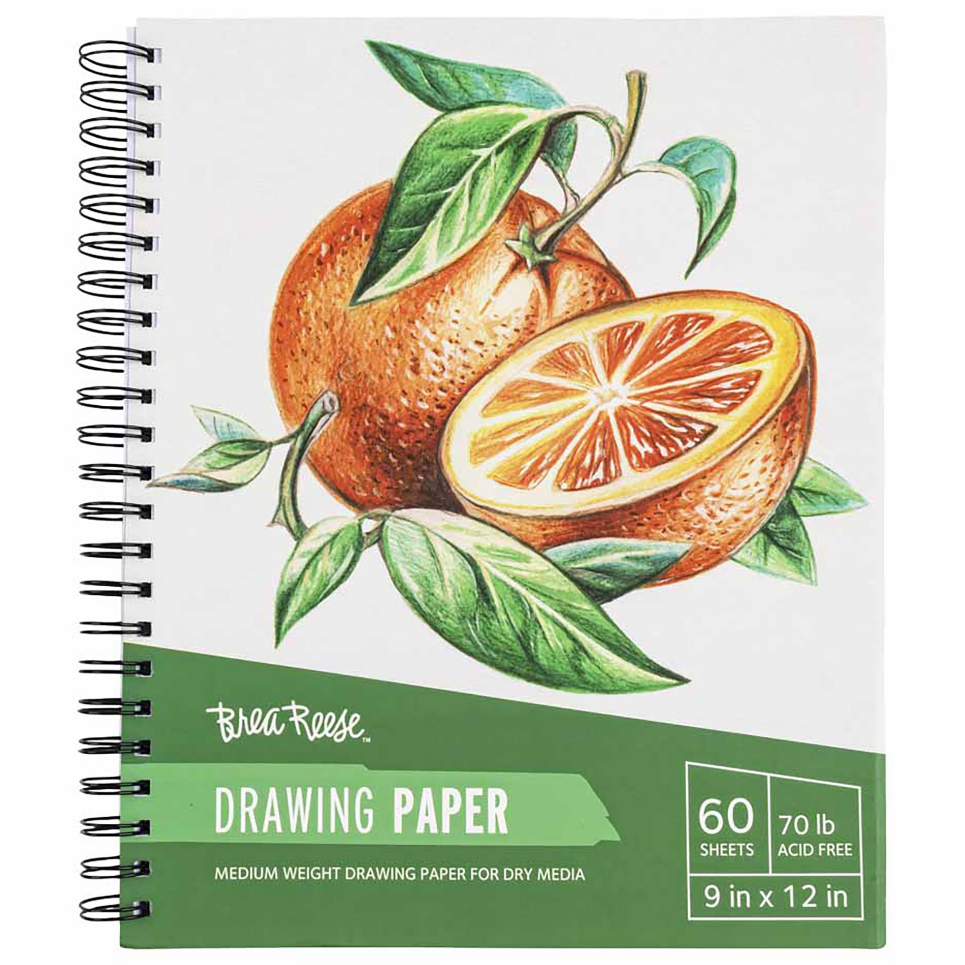 Brea Reese: Drawing Paper Pad Spiral-Bound 60 Sheets - 9x12" - 70 lb